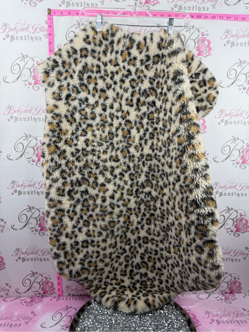 Rug Matt cheetah soft furry Leopard Print Faux Fur Door Mat Cream & Brown floor
